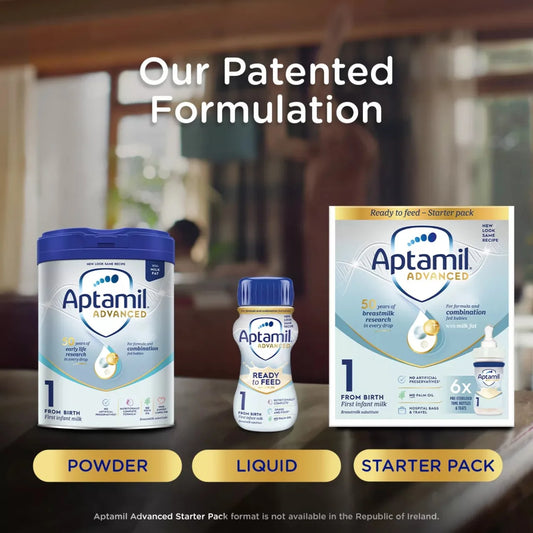 Aptamil Advanced 1 First Formula Baby Milk Liquid Starter Pack from Birth 6 x 70ml