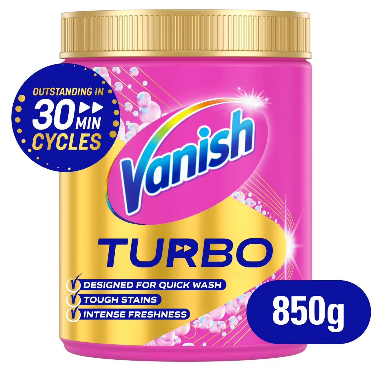 Vanish Turbo Fast Acting Stain Remover Powder 850g