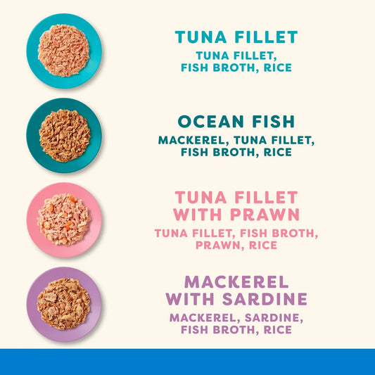 Applaws Natural Wet Cat Food Multipack Tins Fish Selection in Broth 12 x 70g