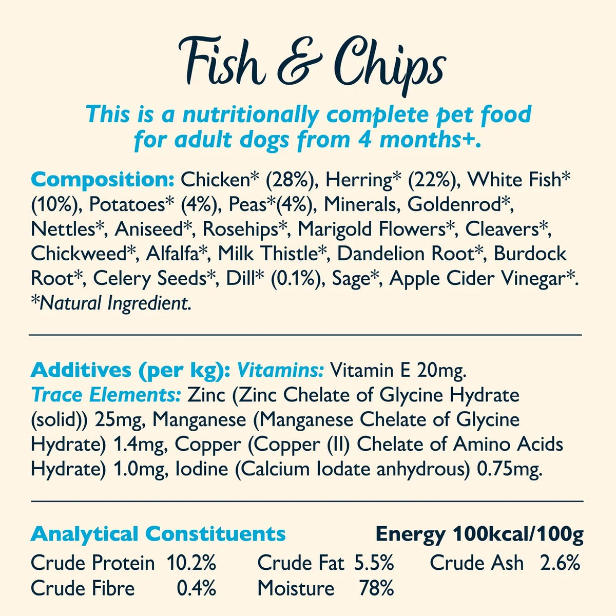 Lily's Kitchen Fish and Chips for Dogs 150g
