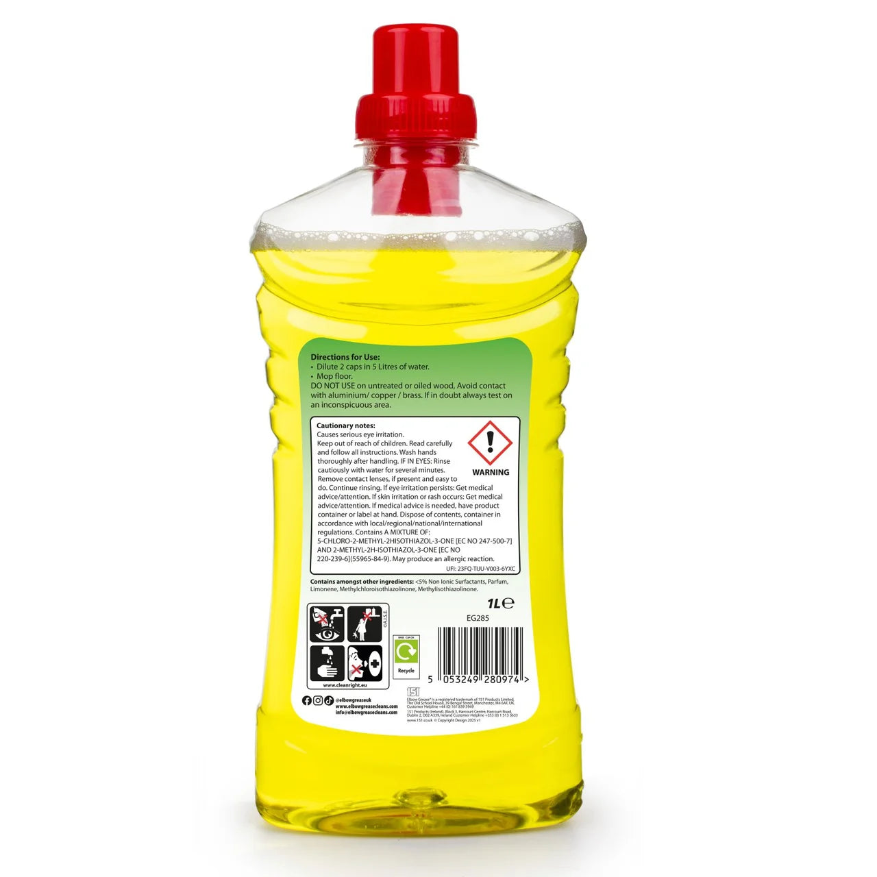 Elbow Grease All Purpose Floor Cleaner Concentrate Lemon 1L