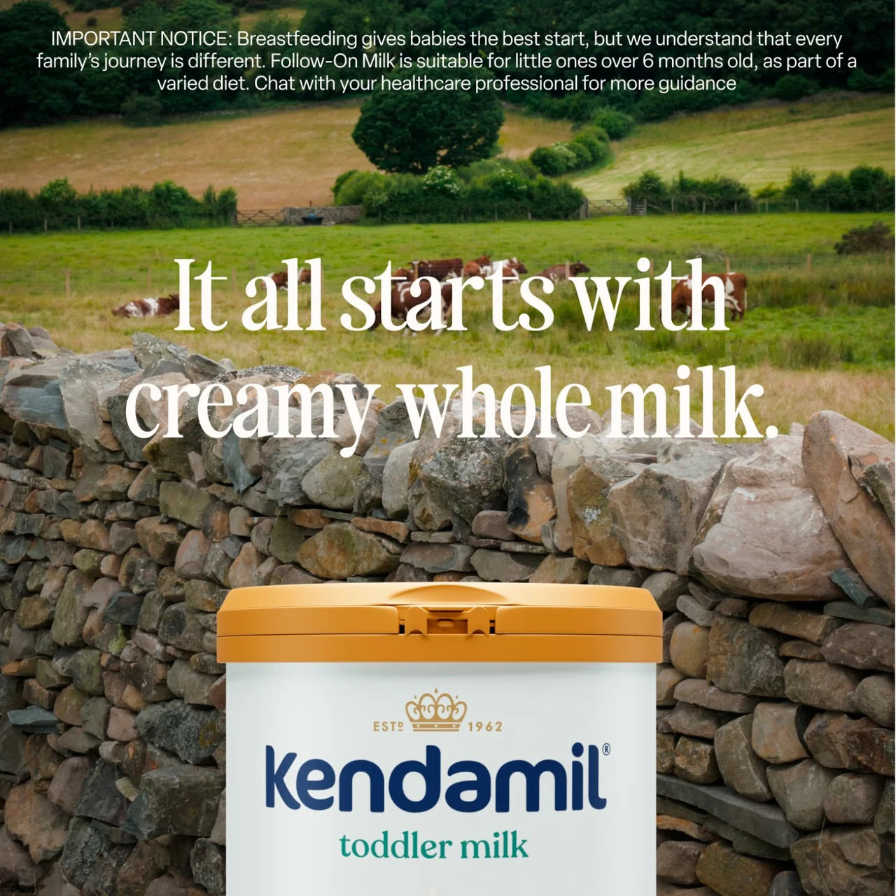 Kendamil 3 Toddler Milk Powder, 12-36 mths 800g