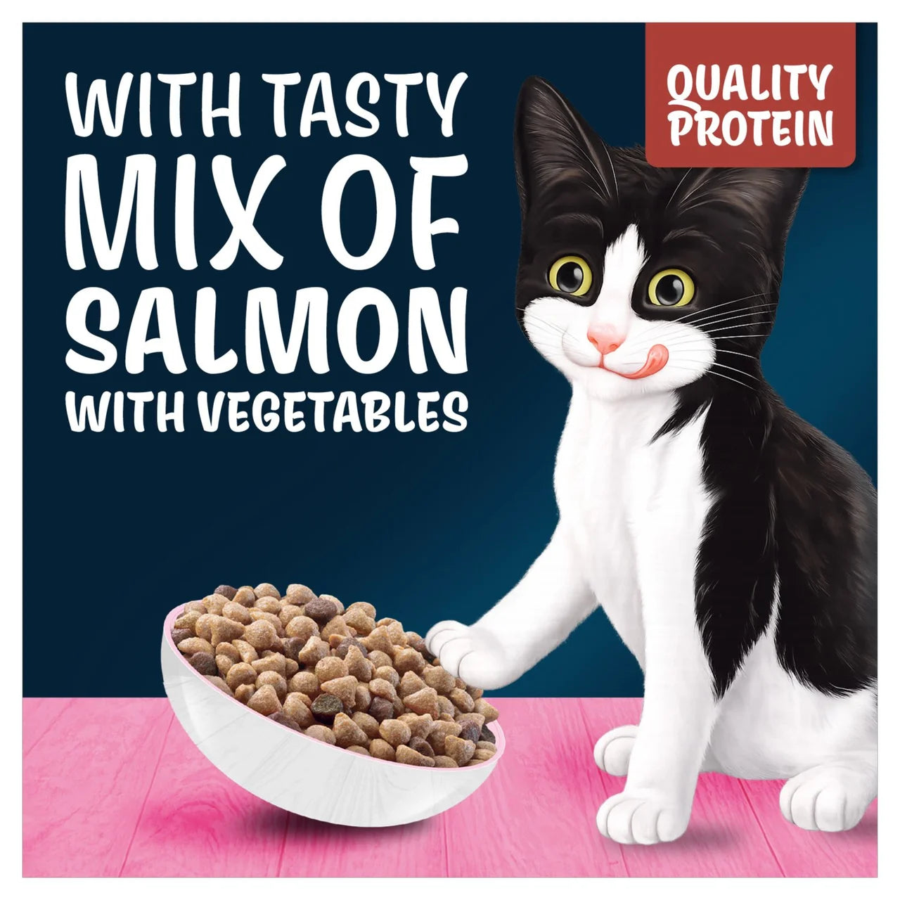 Felix Doubly Delicious Kitten Salmon & Vegetables Dry Cat Food 750g