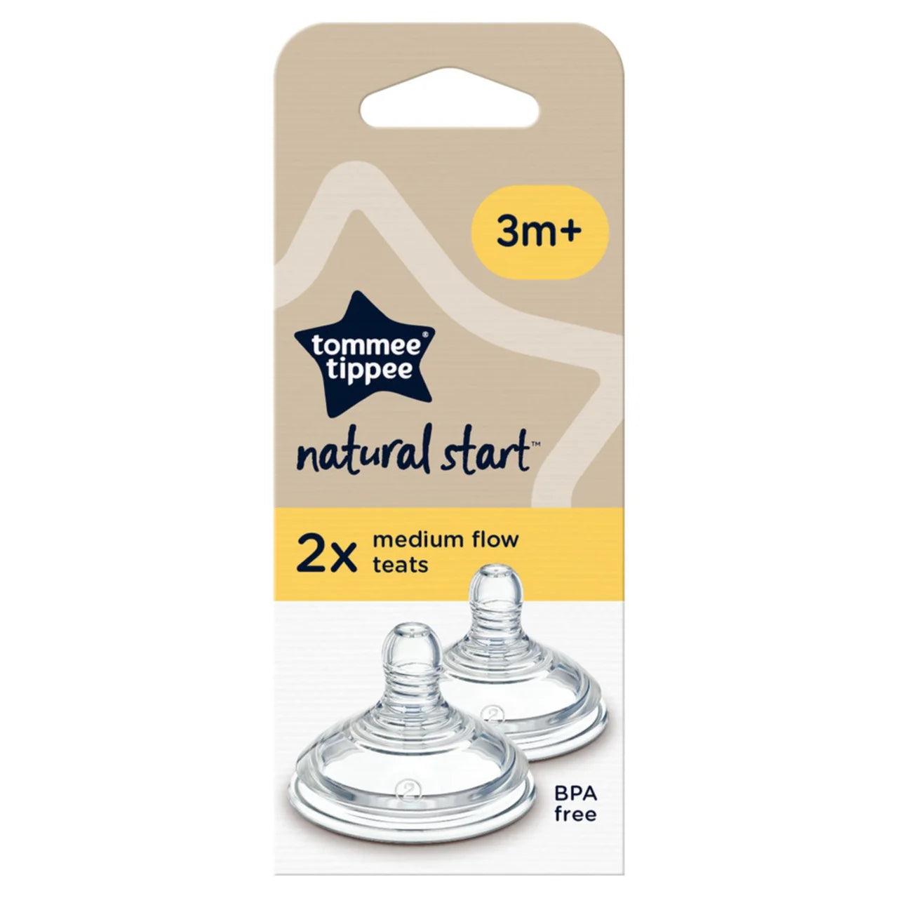 Tommee Tippee Natural Start Medium Flow Teats 2 per pack