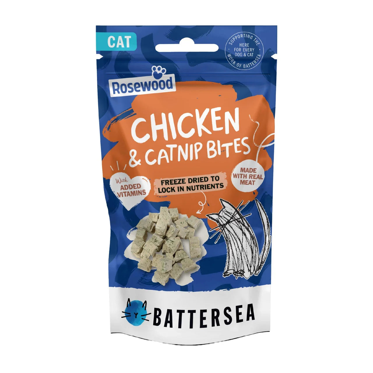 Battersea Chicken & Catnip Freeze Dried Bites 15g