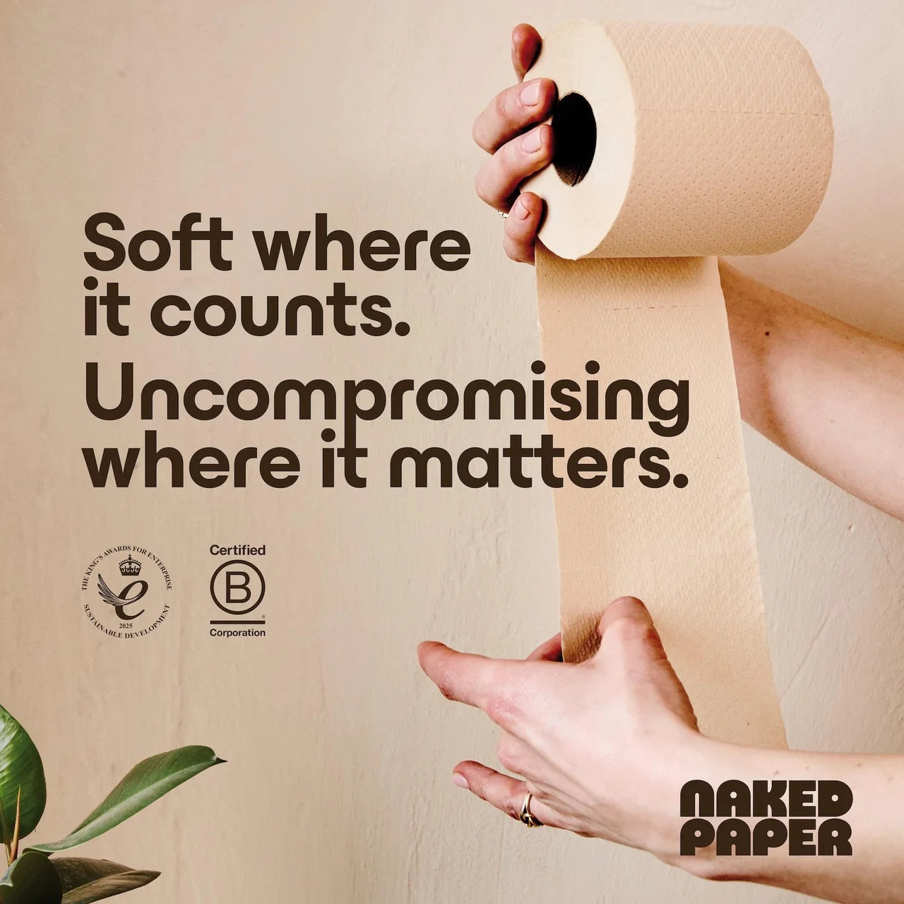Naked Paper Unbleached Super Soft Extra Long Bamboo Toilet Paper 24 per pack