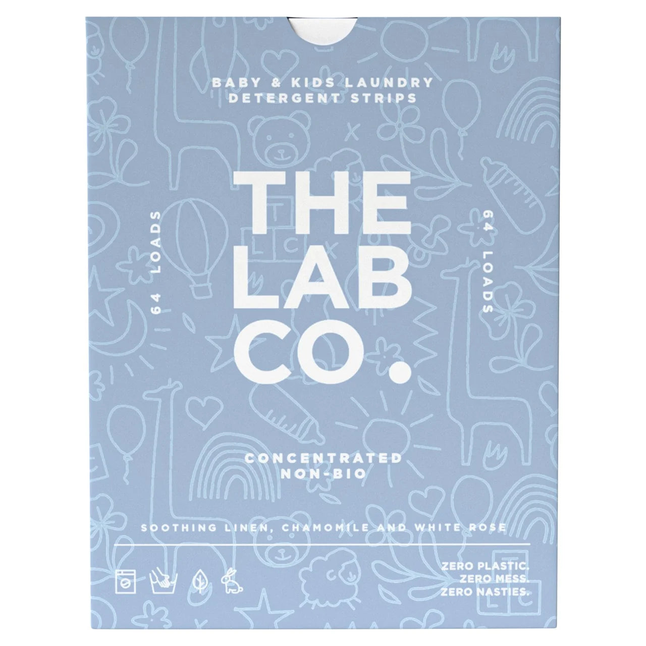 The Lab Co. Baby & Kids Laundry Detergent Strips Soothing 64 per pack