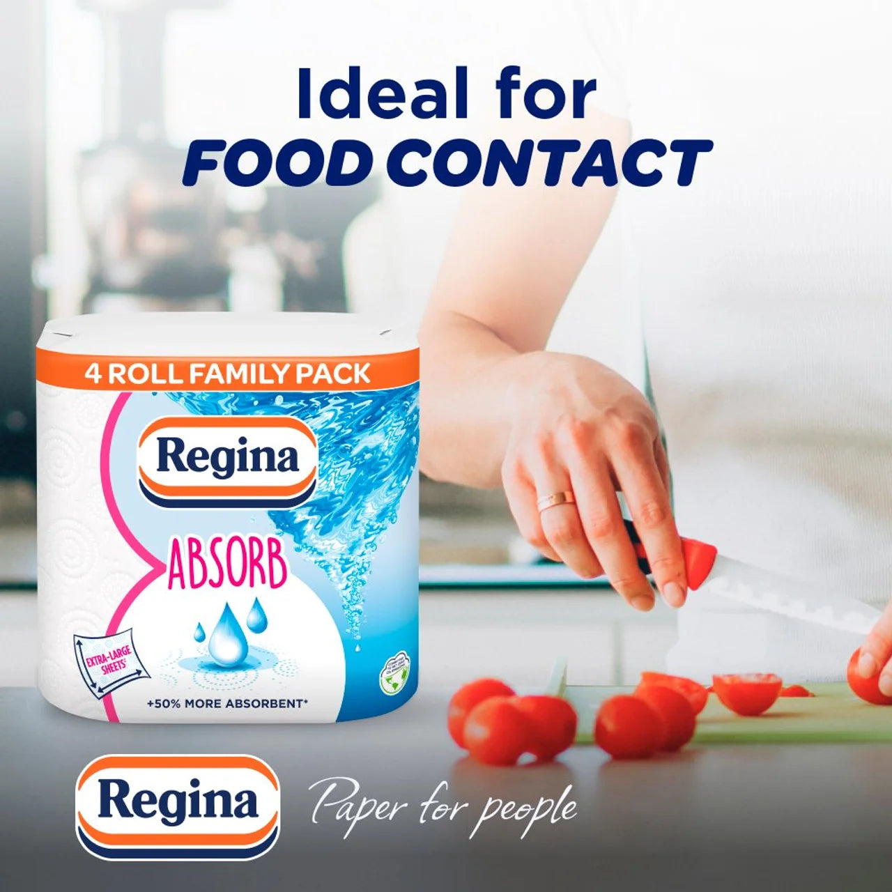 Regina Absorb Kitchen Roll 300 Supersized Sheets 4 per pack