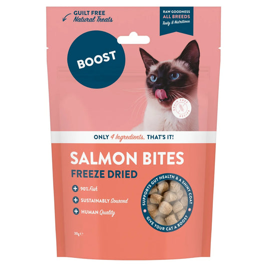 Boost Pet Freeze Dried Salmon Treats for Cats 30g