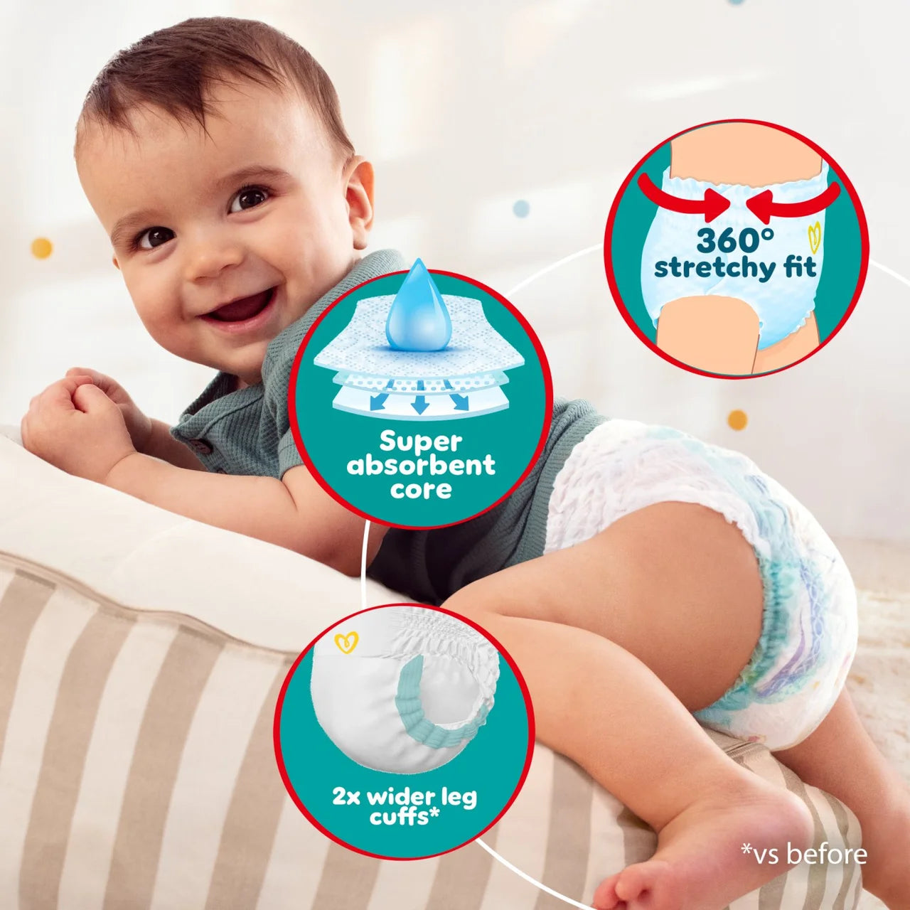 Pampers Baby Dry Nappy Pants Size 9 Jumbo 40 per pack
