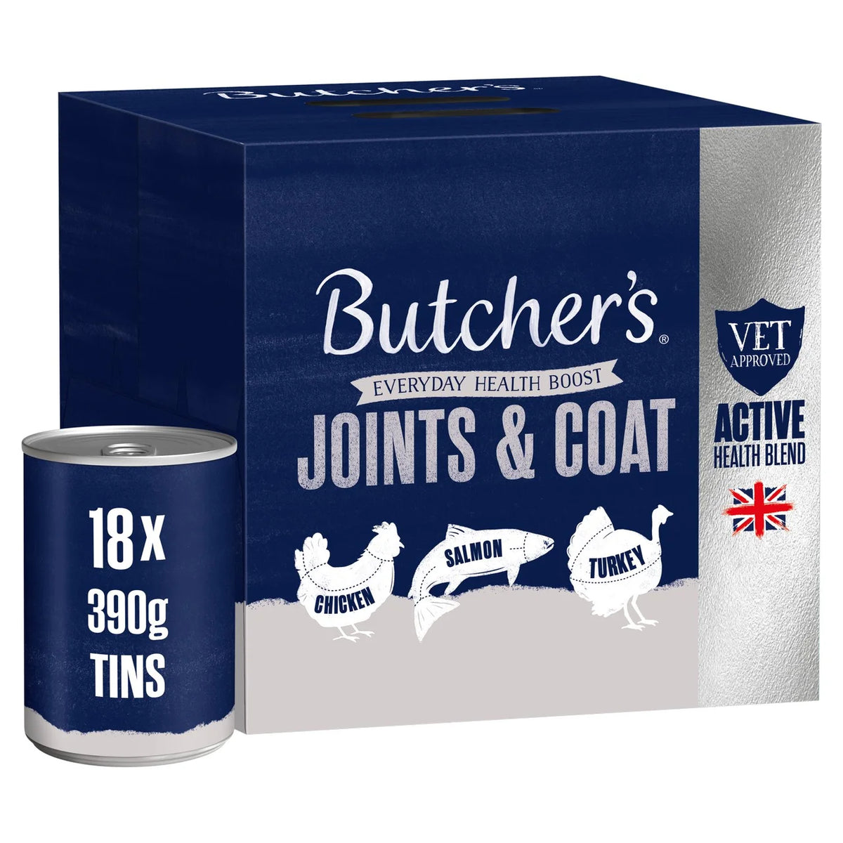 Butcher's Joints & Coat Dog Food Tins 18 x 390g