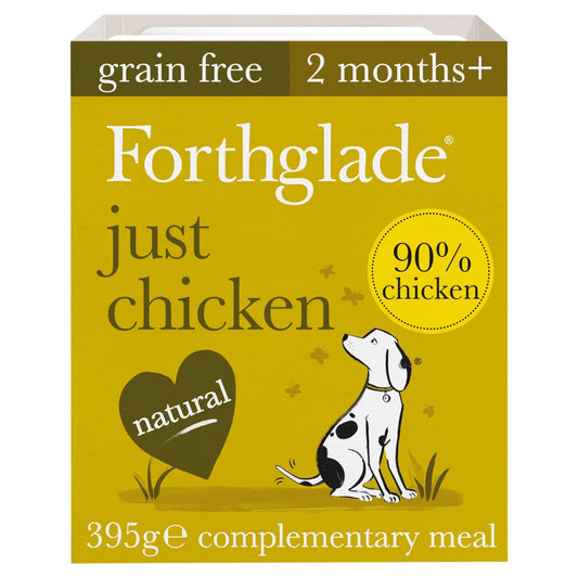 Forthglade Complementary Grain Free Wet Dog Food Just 90% Chicken 395g
