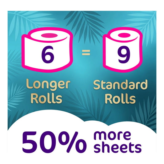Cushelle Ultra Quilted Coconut Toilet Roll, 50% More Sheets 6 per pack