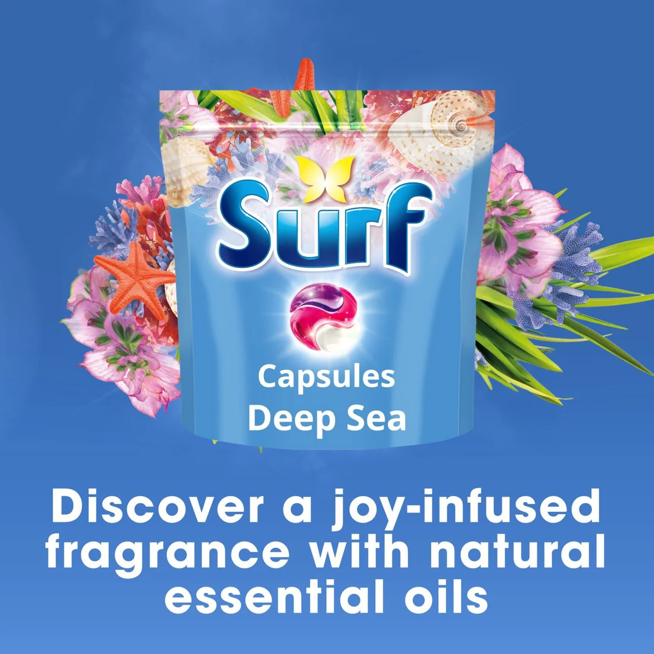 Surf Deep Sea 3 in 1 Laundry Washing Detergent Capsules, 51 Washes