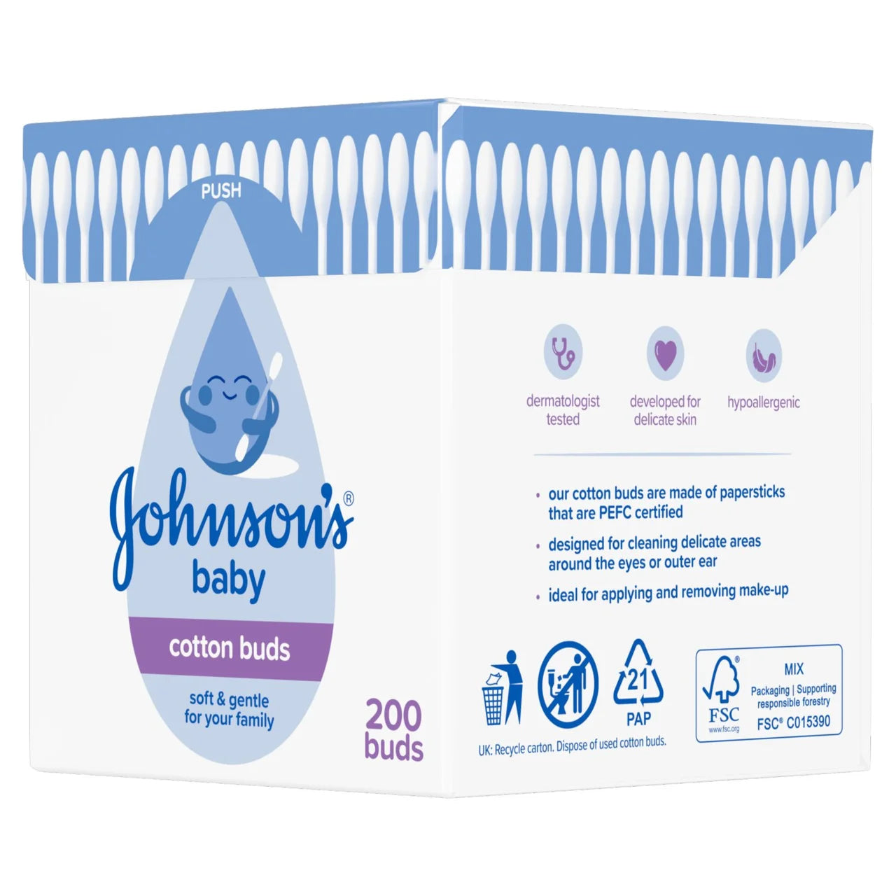 Johnson's Baby Cotton Buds 200 per pack