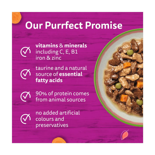 Whiskas 1+ Tasty Mix Chef's Choice Adult Wet Cat Food Pouches in Gravy 12 x 85g