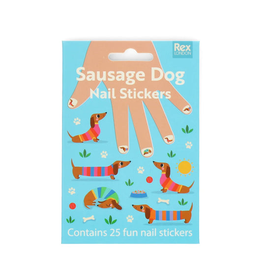 Rex London Childrens Nail Stickers Sunny Sausage Dog