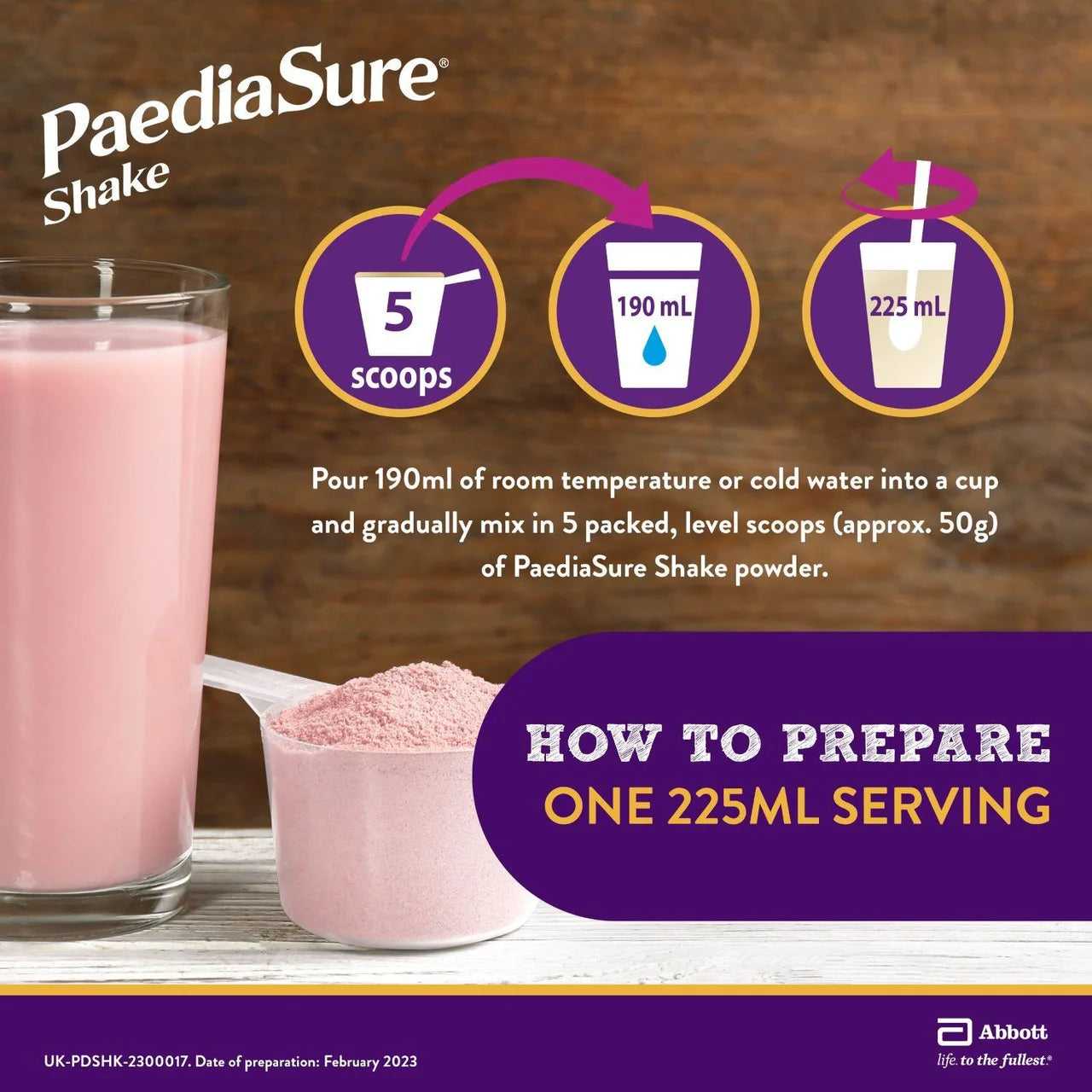 PaediaSure Shake Strawberry Nutritional Supplement Powder, 1-10 Yrs 400g