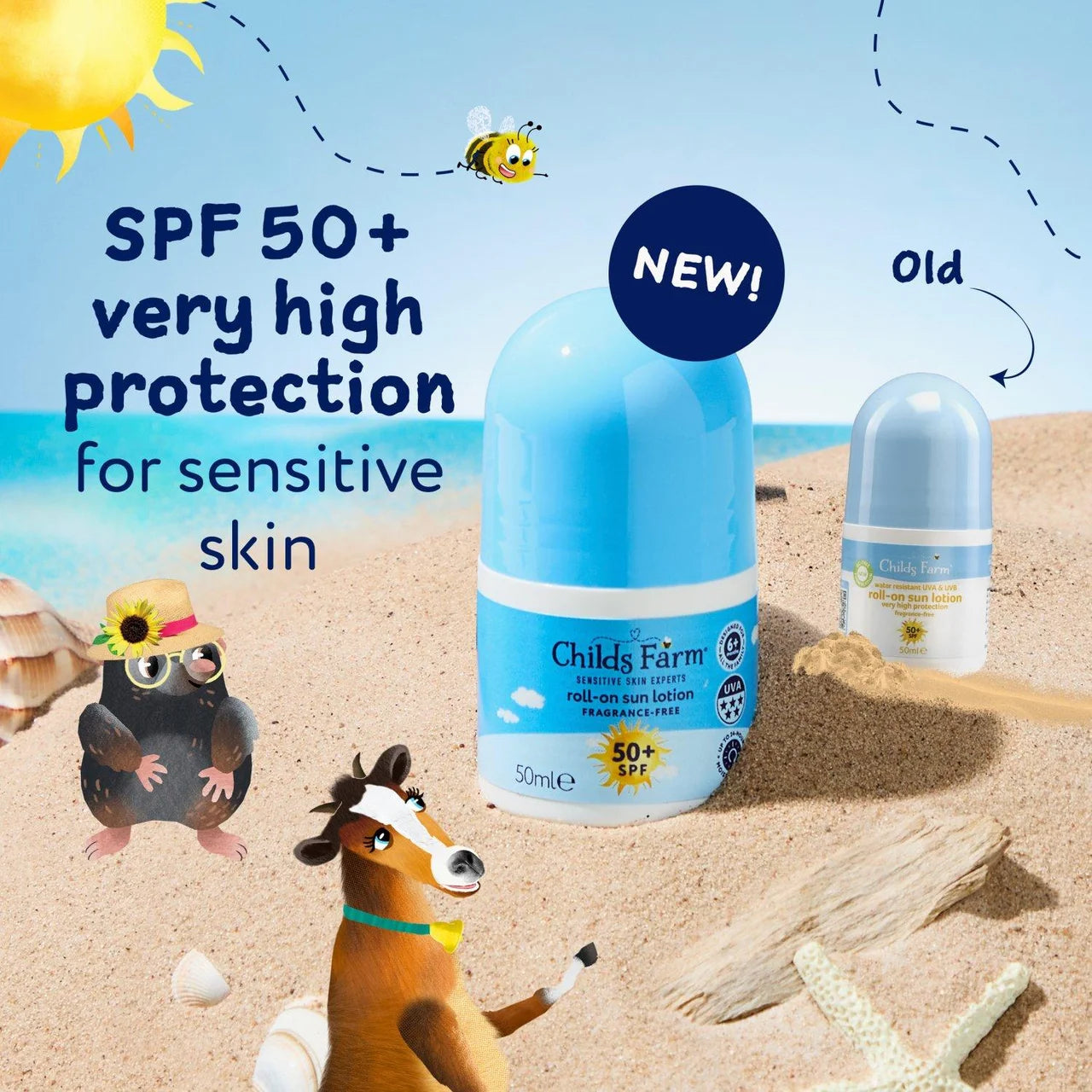 Childs Farm 50+ SPF Roll-On Sun Lotion 50ml