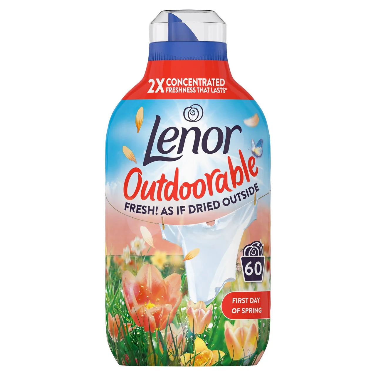 Lenor Outdoorable Fabric Conditioner First Day Of Spring 60 Washes 840ml