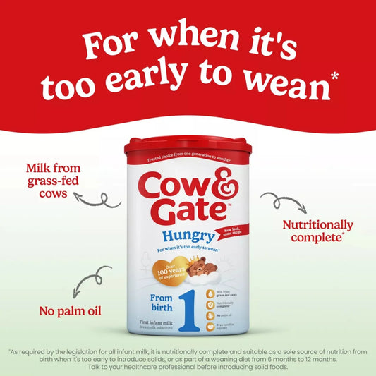 Cow & Gate Hungry First Infant Baby Milk Formula Powder from Birth 800g