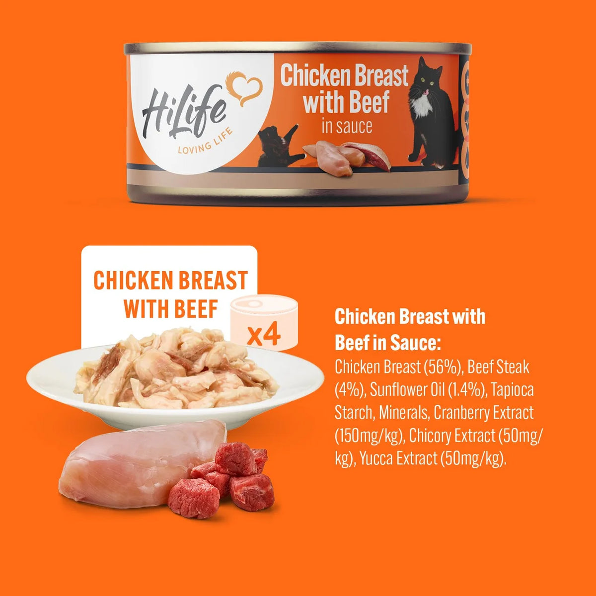 HiLife It's Only Natural Luxury Cat Food Meat Selection 12 x 70g