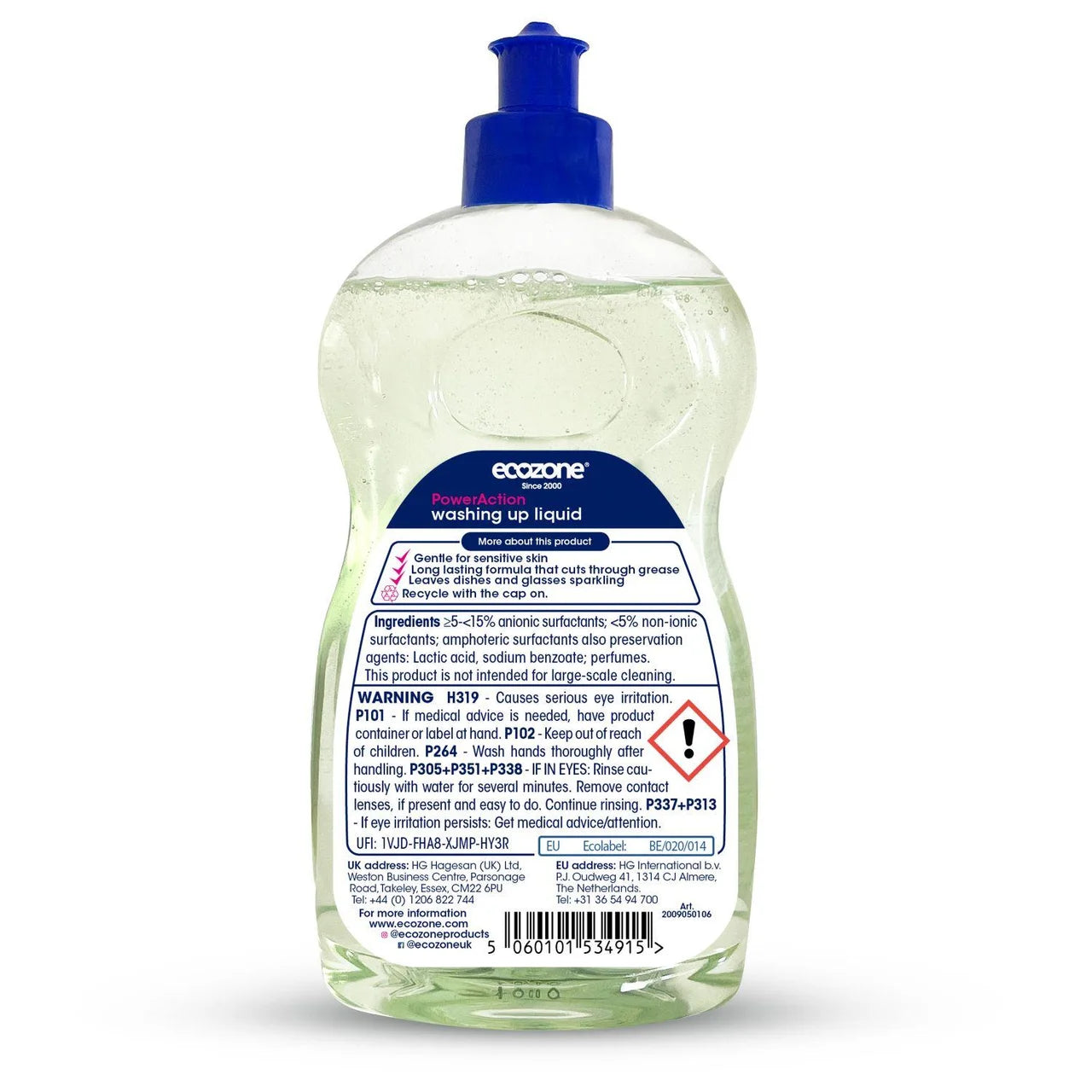 Ecozone PowerAction washing up liquid 500ml