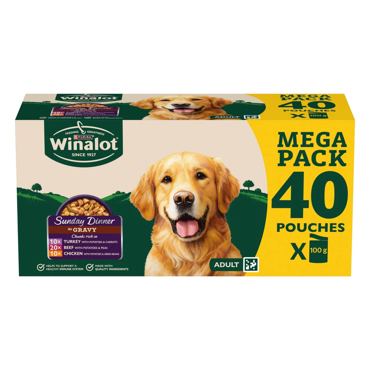 Winalot Sunday Dinner Mixed in Gravy Wet Dog Food 40x100g