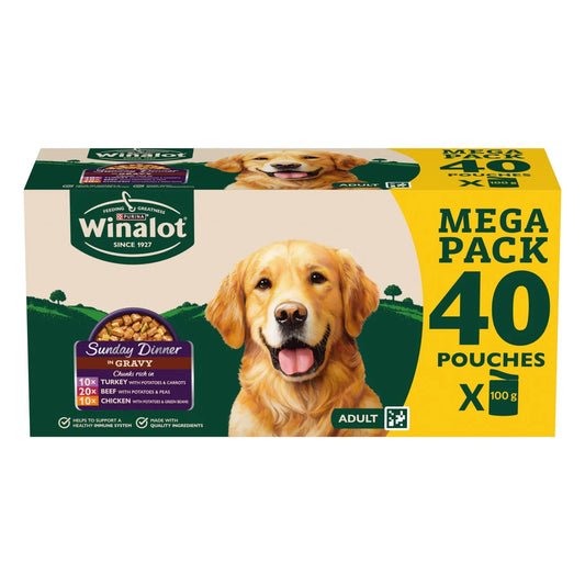 Winalot Sunday Dinner Mixed in Gravy Wet Dog Food 40x100g