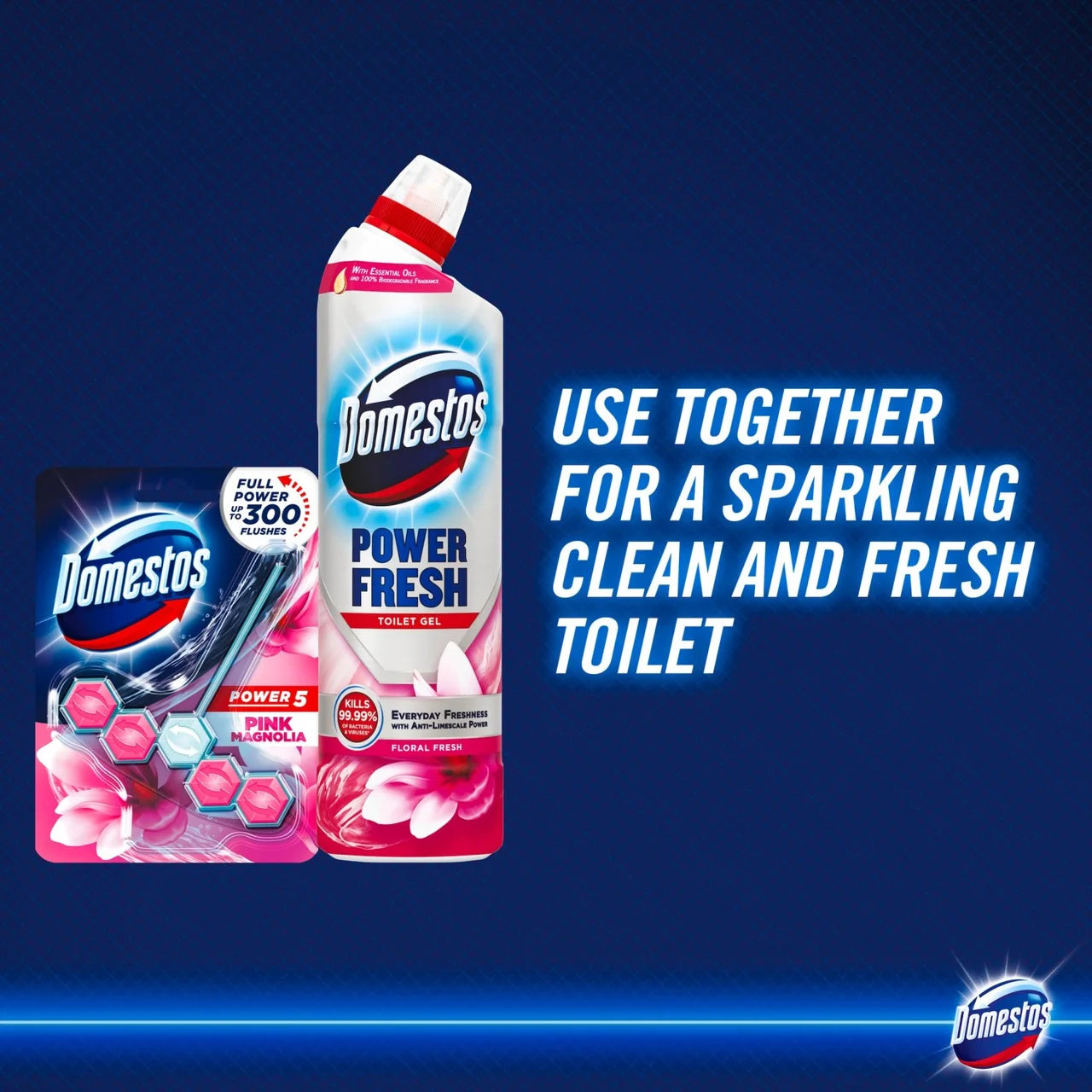 Domestos Power Fresh Gel Toilet Cleaner Floral Fresh 750ml