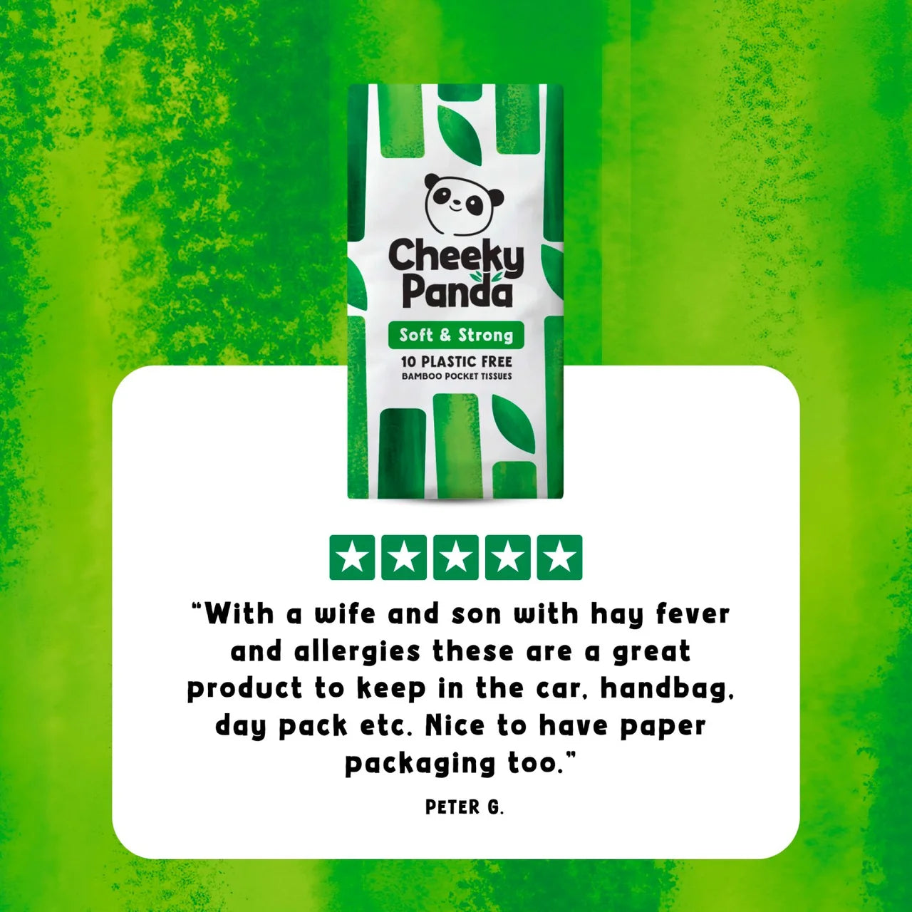 Cheeky Panda Paper Wrapped Bamboo Pocket Tissue 8 x 10 per pack
