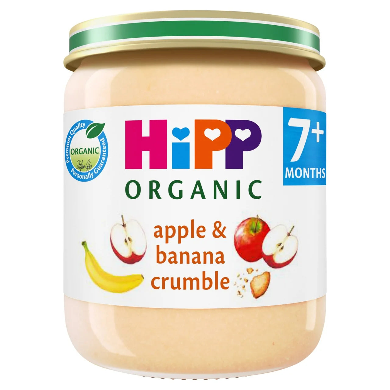 HiPP Organic Apple & Banana Crumble Baby Food Jar 7+ Months 160g