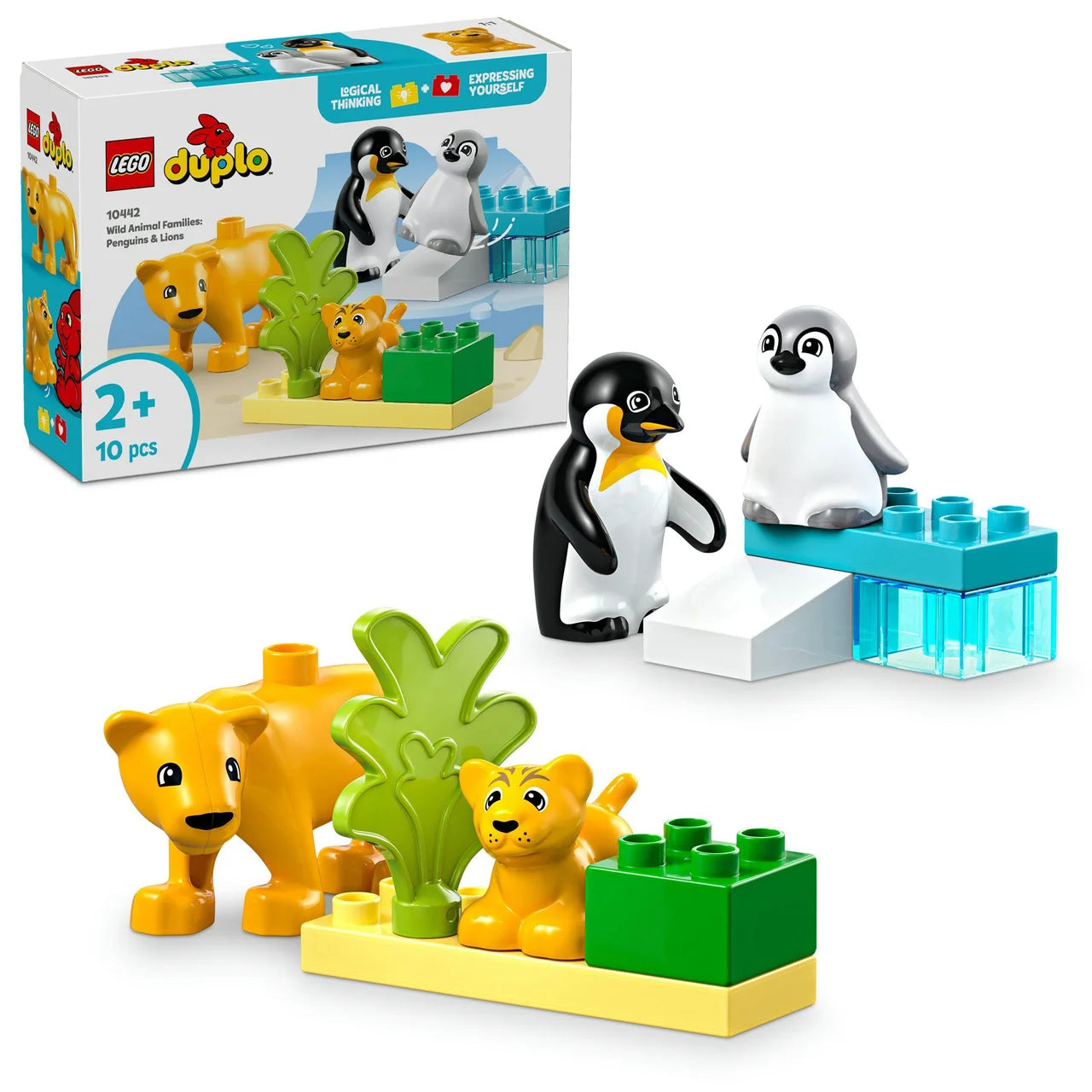 LEGO DUPLO Town Wild Animal Families - Penguins & Lions 10442 2+
