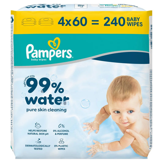 Pampers 99% Water Wipes 240 per pack