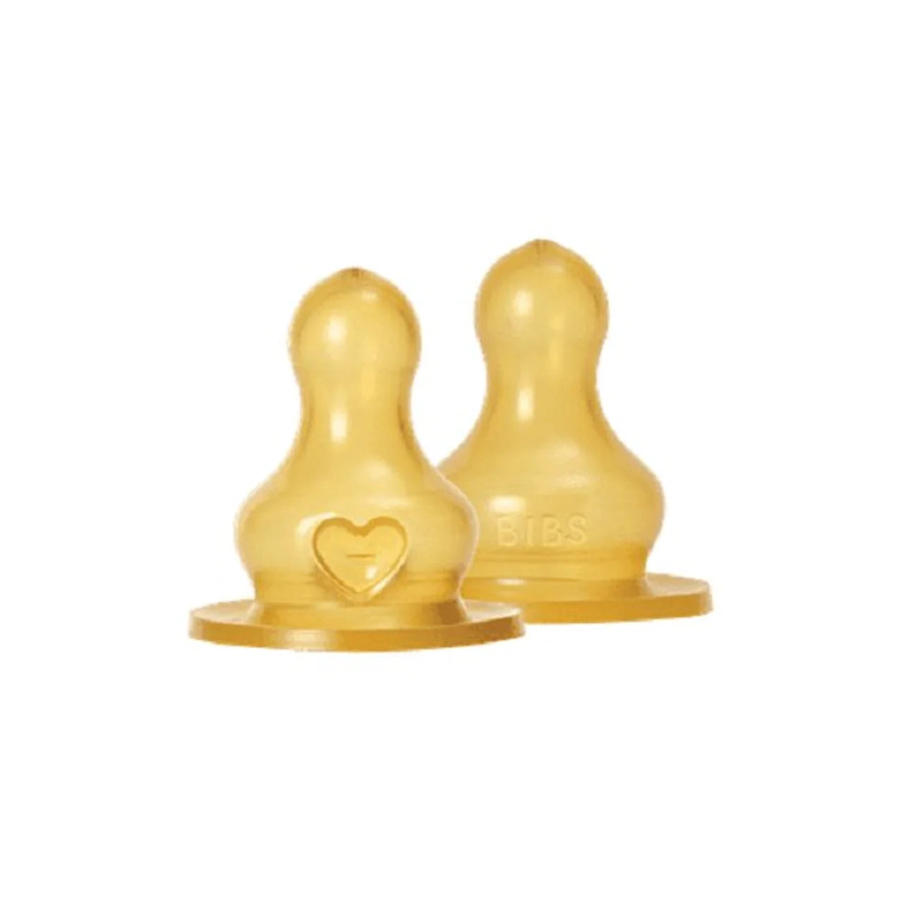 BIBS Natural Rubber Latex Fast Flow Bottle Teat 4m+, 2 per pack