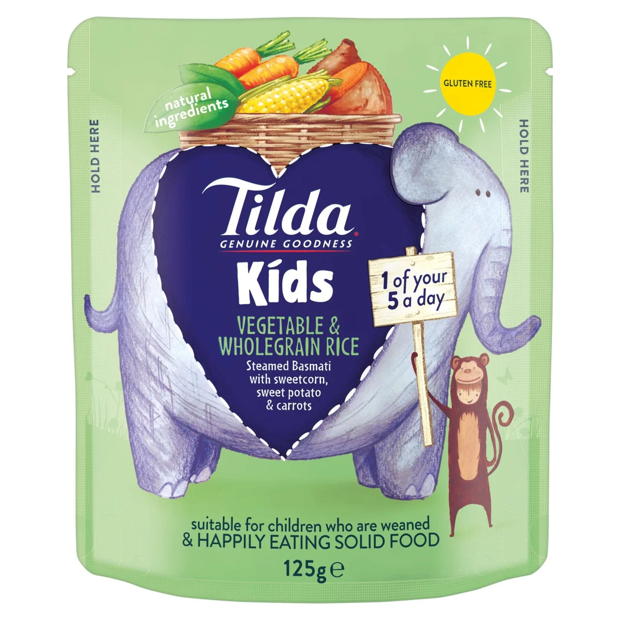 Tilda Kids Vegetable & Wholegrain Rice 125g