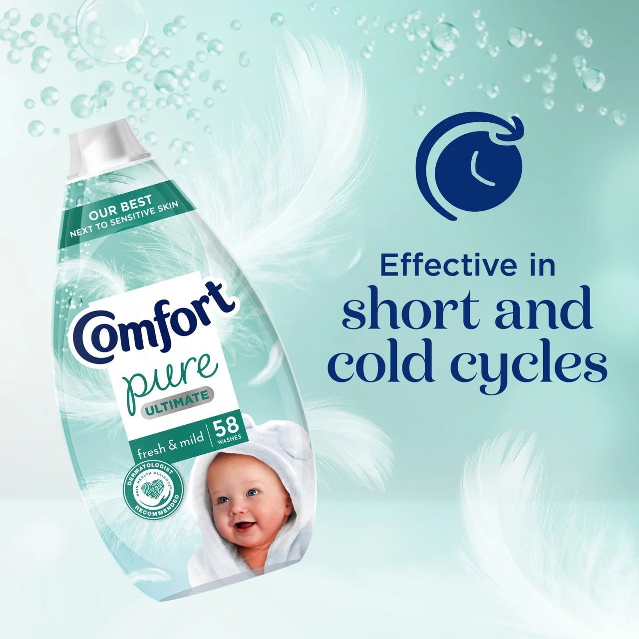Comfort Pure Ultimate Fresh & Mild UltraConcentrated Fabric Conditioner 58W 870ml