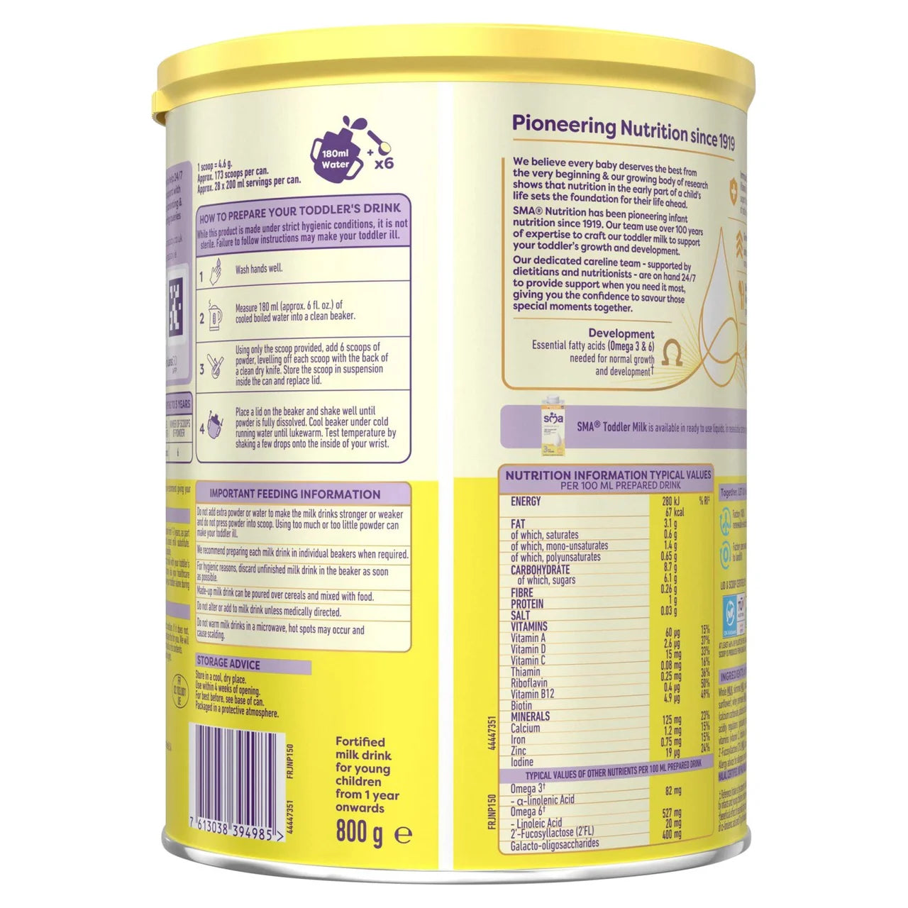 SMA Stage 3 Toddler Baby Milk Powder For 1-3 Years 800g
