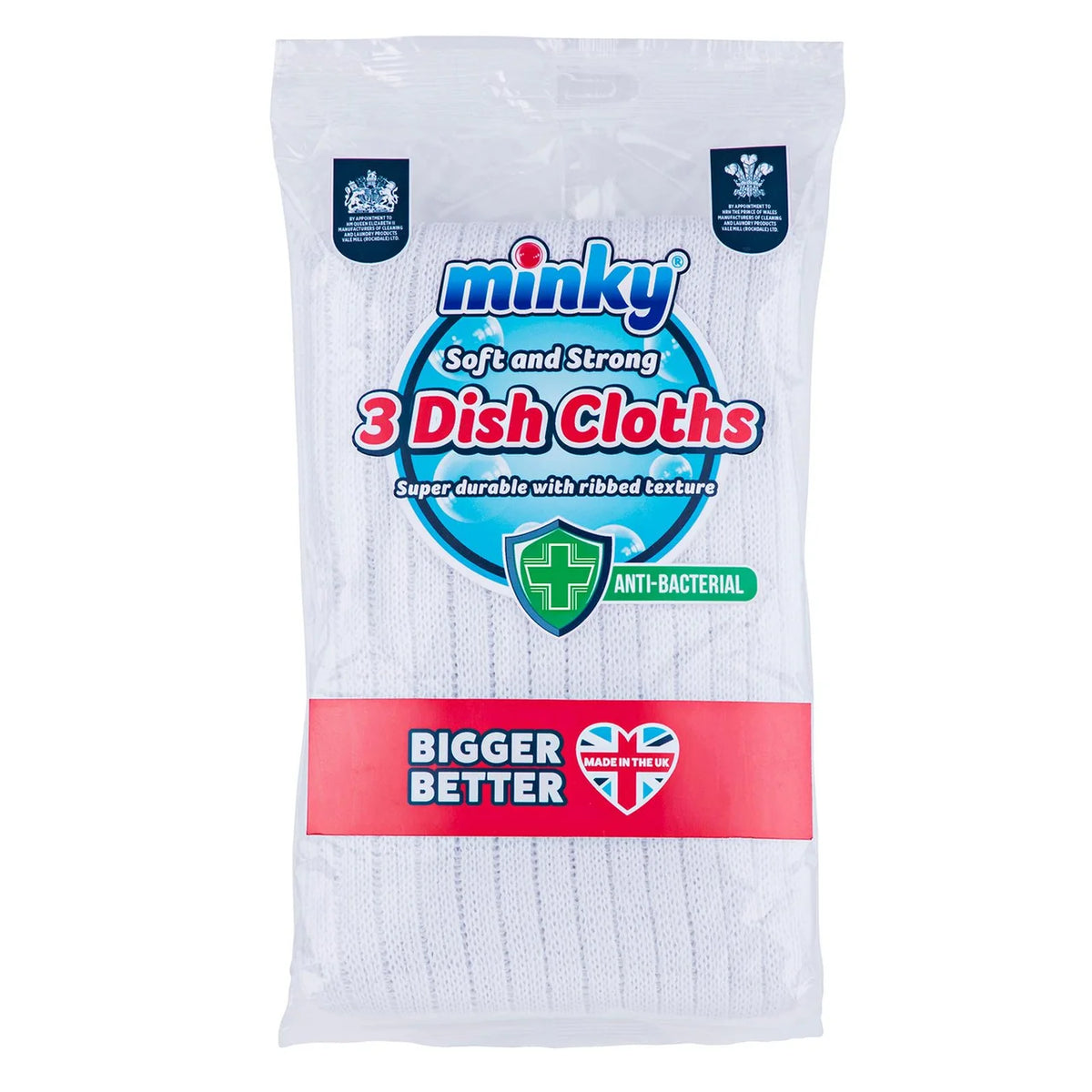 Minky Anti Bacterial Cleaning Cloths 3 per pack