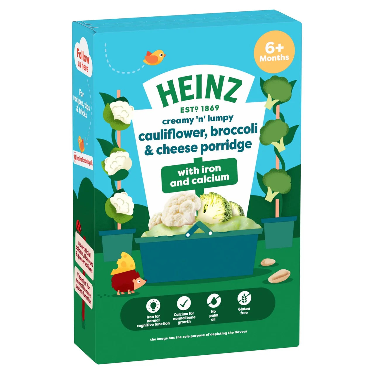 Heinz Cauliflower Broccoli Cheese Porridge Baby Food 6+ Months 125g