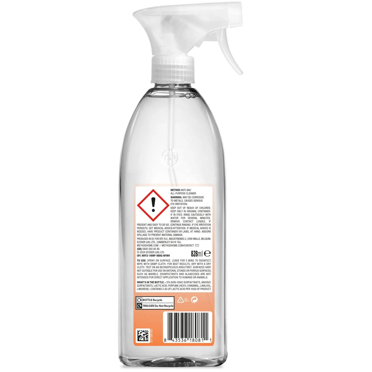 Method Antibacterial All Purpose Cleaner Orange Yuzu 828ml