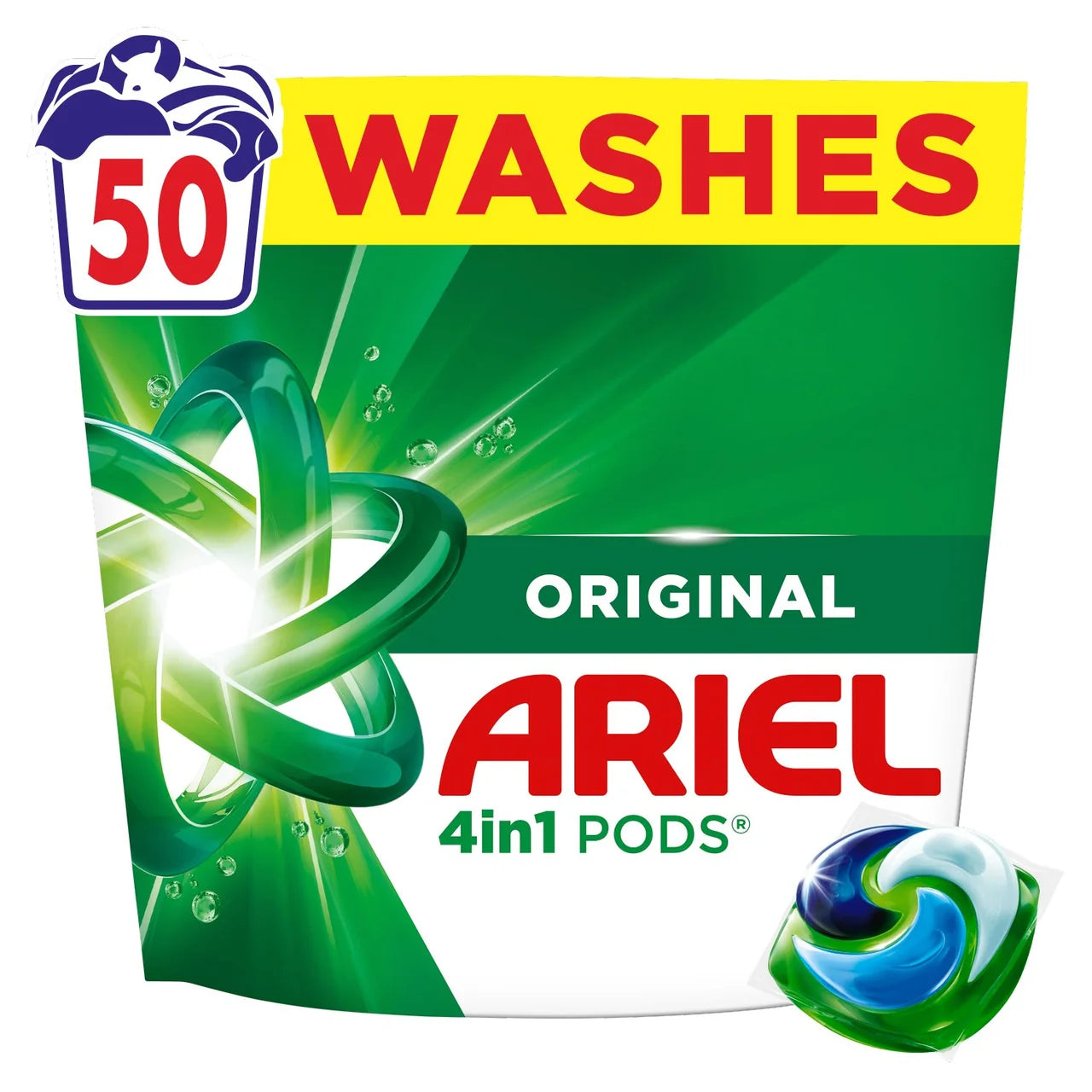 Ariel Original 4in1 Pods Washing Liquid Capsules 50 Washes