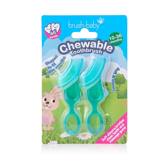 Brush-Baby Chewable Toothbrush Double 2 per Pack