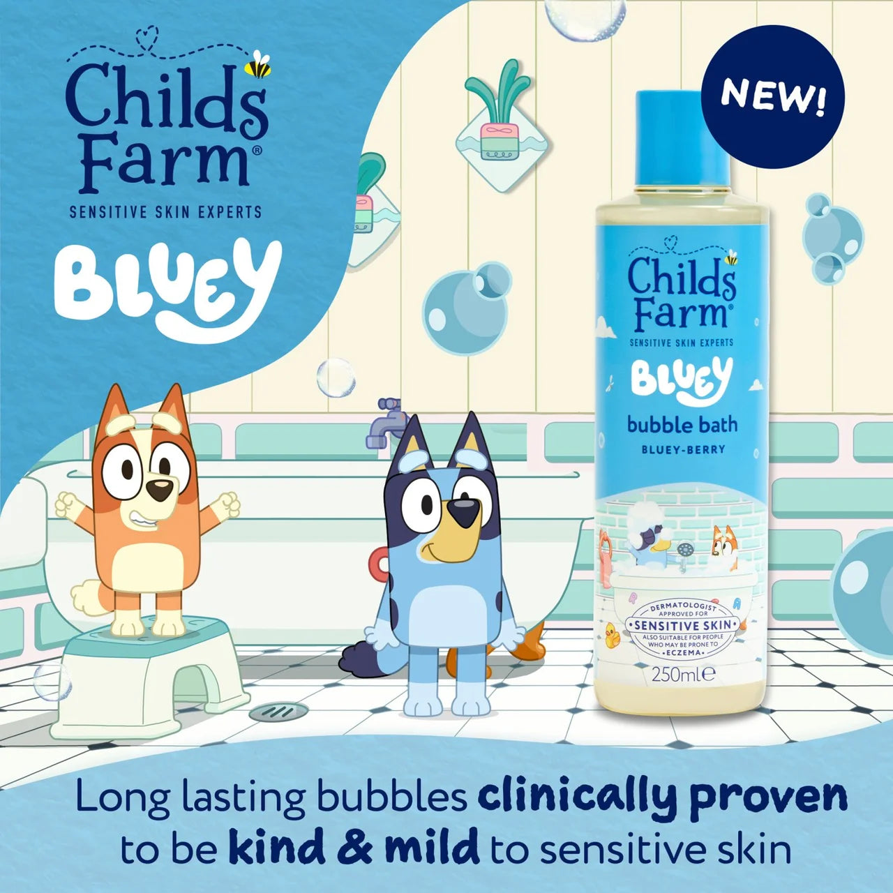 Childs Farm Bluey Bubble Bath Bluey-Berry 250ml