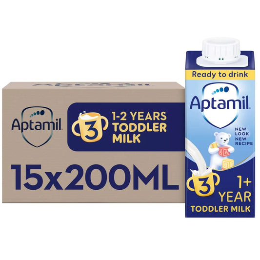 Aptamil 3 Toddler Milk Ready to Drink, 1-3 Yrs Multipack 15 x 200ml