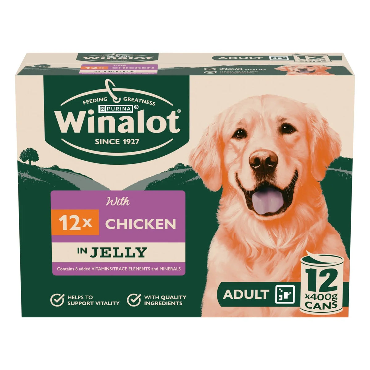Winalot Classics Mixed in Jelly Chicken Wet Dog Food 12 x 400g
