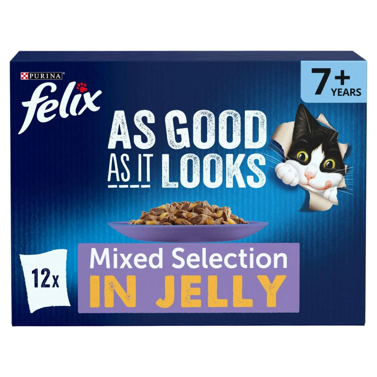 Felix As Good As it Looks Senior 7+ Mixed in Jelly Wet Cat Food 12 x 85g
