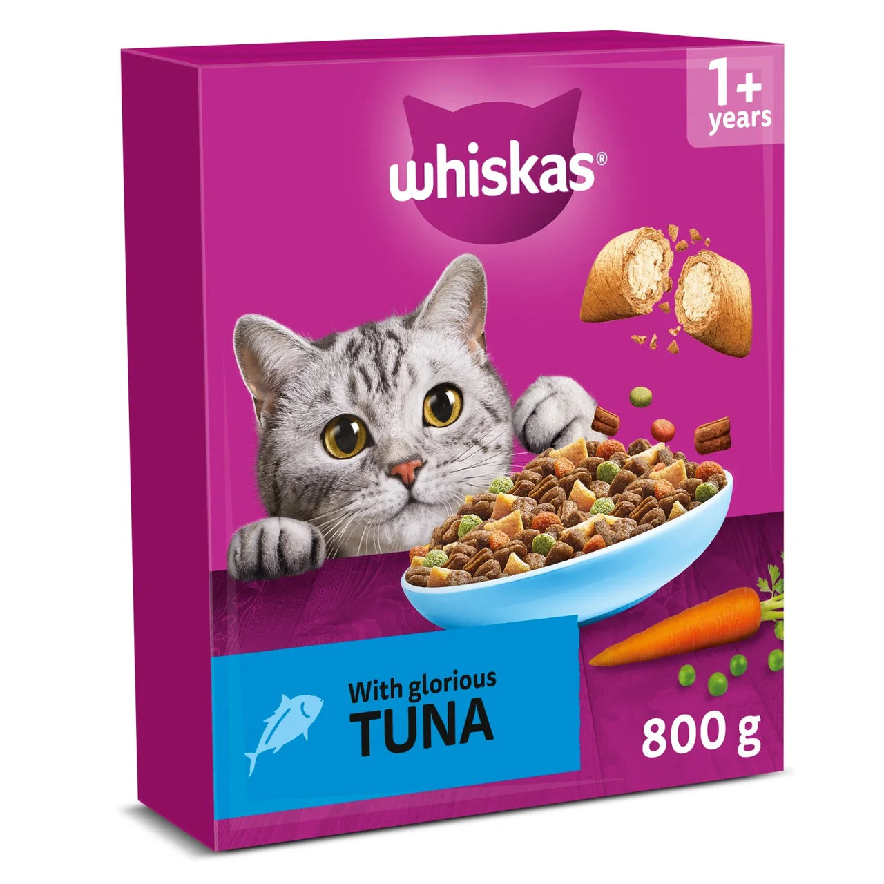 Whiskas 1+ Adult Dry Cat Food with Tuna 800g