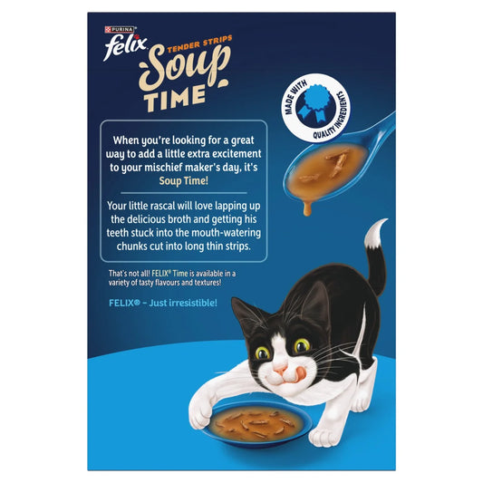 Felix Soup Tender Strips Fish Selection Wet Cat Food 6 x 48g