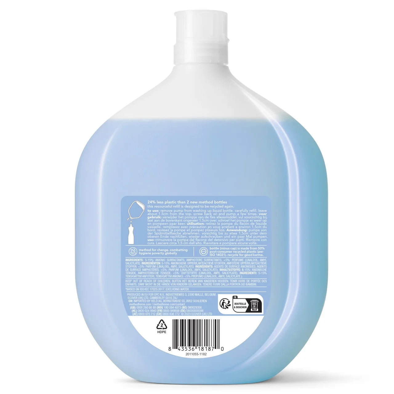 Method Washing Up Liquid Refill Coconut Water 1L